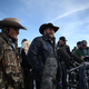 Ammon Bundy, leader of an anti-government militia, speaks to members of the media in front of the Malheur National Wildlife Refuge headquarters Jan. 6, 2016, near Burns, Ore.
Justin Sullivan/Getty Images